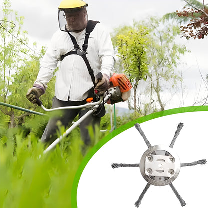 Lawn Mower Steel Brush Attachment for Weeds and Trimming