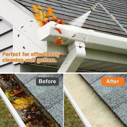 Pressure Washer Telescoping Wand Kit with Nozzles and Curved Gutter Rod