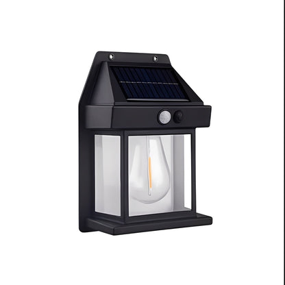 Solar Powered Outdoor Wall Lamp with Motion Sensor, Set of 2