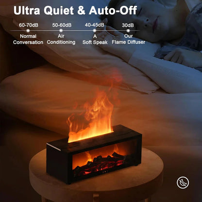 Mist Humidifier and Aroma Diffuser with Flame Effect