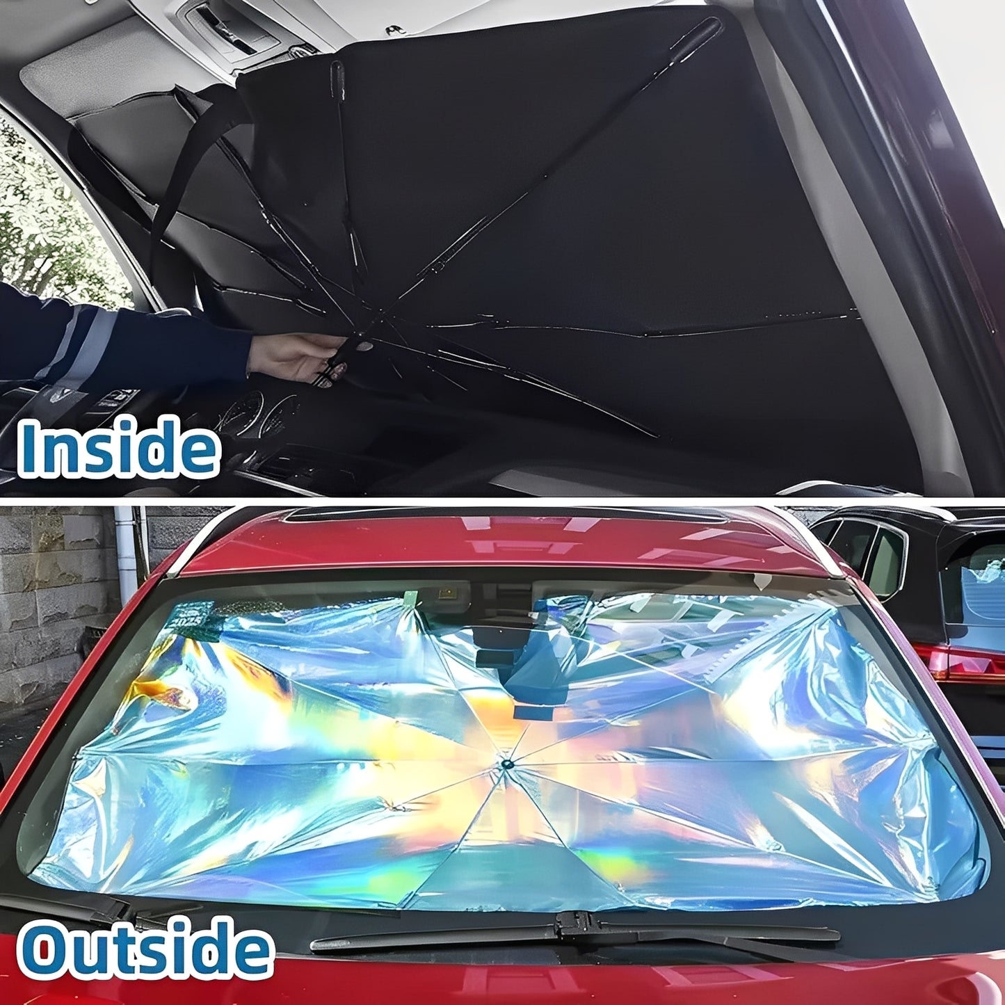 Car Sunshade Umbrella with Foldable Design
