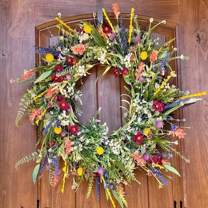 Artificial Texas Wildflower Wreath for Home Decor