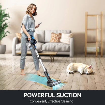 Cordless Vacuum Cleaner for Home with LED Brush Head