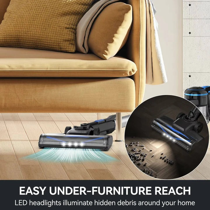 Cordless Vacuum Cleaner for Home with LED Brush Head