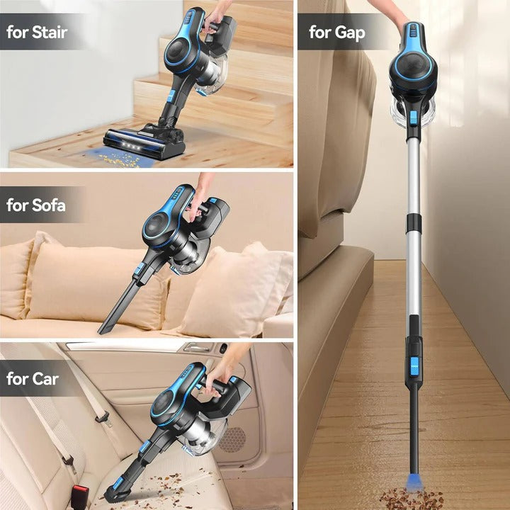 Cordless Vacuum Cleaner for Home with LED Brush Head