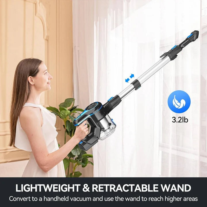 Cordless Vacuum Cleaner for Home with LED Brush Head