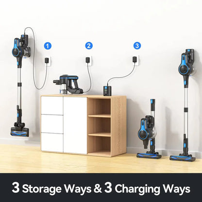 Cordless Vacuum Cleaner for Home with LED Brush Head