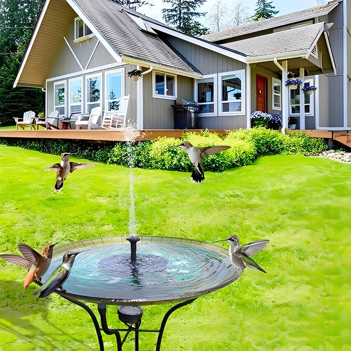 Solar Powered Fountain Pump for Pond and Garden Decoration