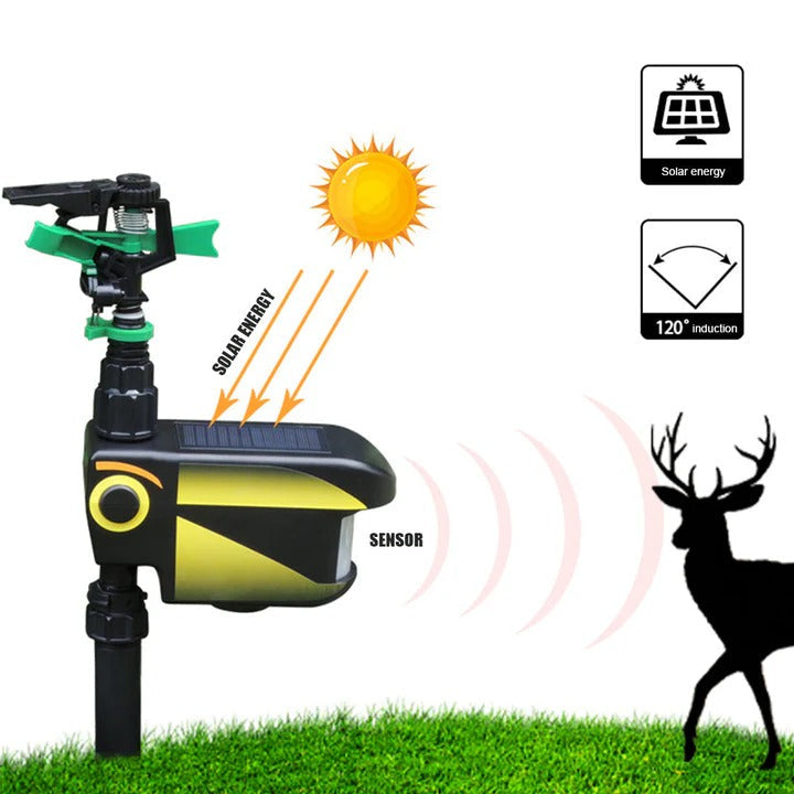 Solar Powered Motion Activated Deer Deterrent Device
