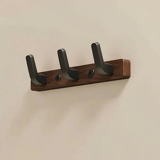 Wood and Metal Coat Hook Wall Mounted Design