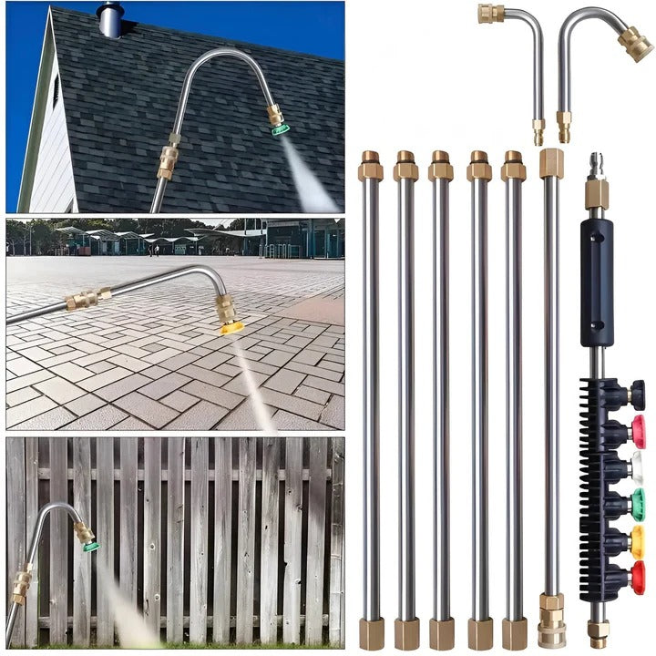 Pressure Washer Extension with Telescoping Reach for Outdoor Cleaning