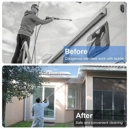Pressure Washer Extension with Telescoping Reach for Outdoor Cleaning