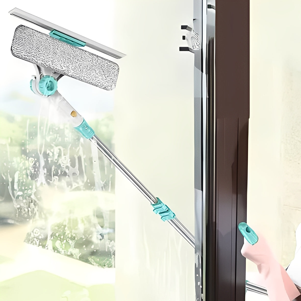 Window Cleaning Brush with Telescopic Handle