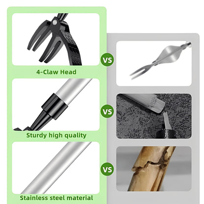 Stand Up Weed Puller Tool with Foot Lever Design