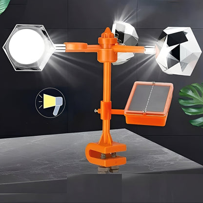 Solar Powered Rotating Reflective Bird Deterrent Device