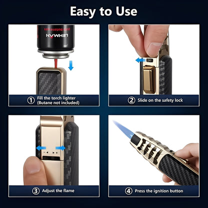 Refillable Butane Torch Lighter