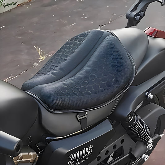 Motorcycle Gel Seat Cushion Pad with Honeycomb Ventilated Design