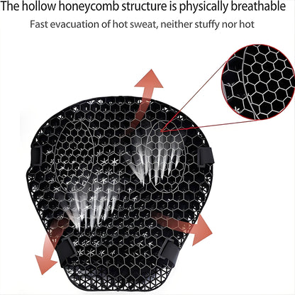 Motorcycle Gel Seat Cushion Pad with Honeycomb Ventilated Design