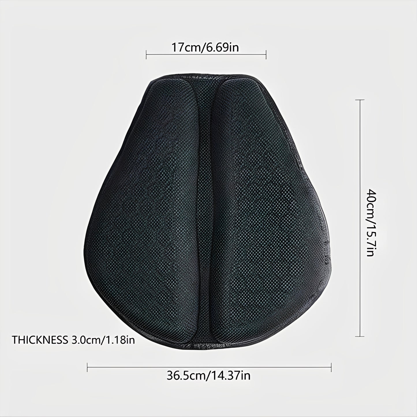 Motorcycle Gel Seat Cushion Pad with Honeycomb Ventilated Design