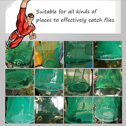 Reusable Fly Trap with Bait Container for Outdoor Use