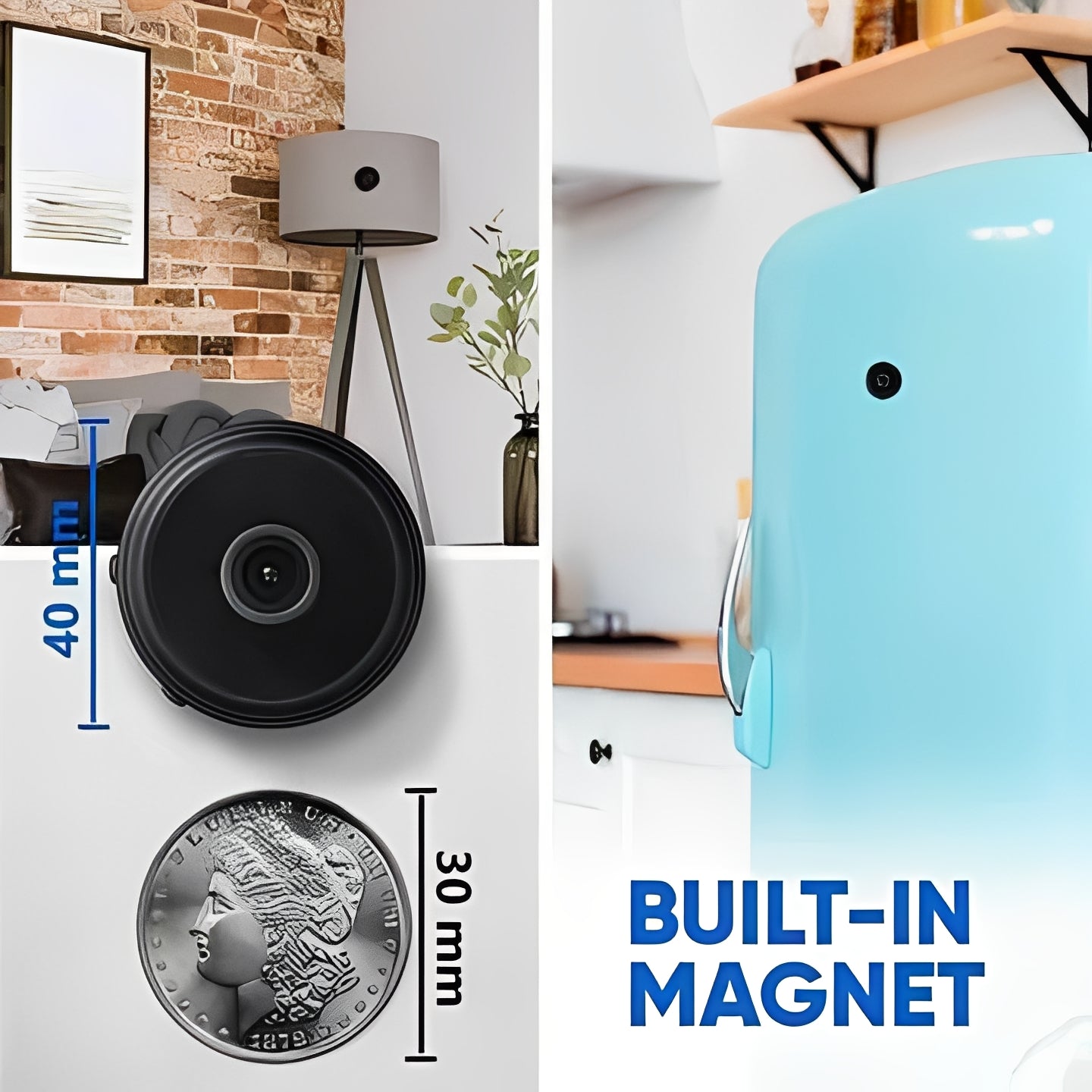Mini Magnetic Wireless Camera with Rechargeable Battery