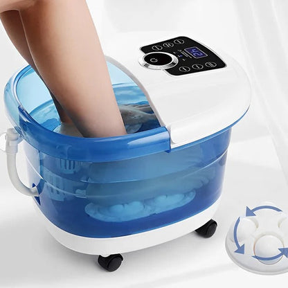 500W Heated Foot Spa Bath Massager with Rollers and Bubbles