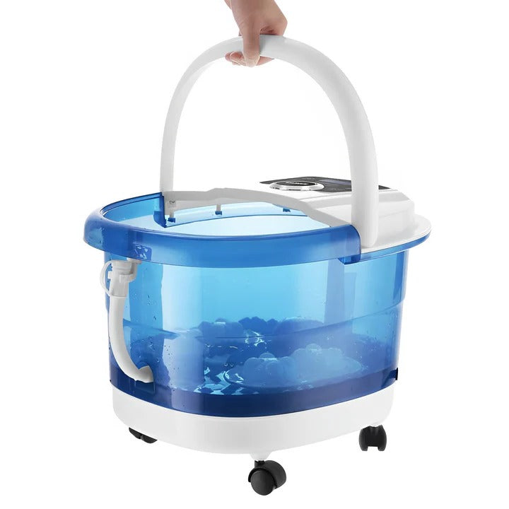 500W Heated Foot Spa Bath Massager with Rollers and Bubbles
