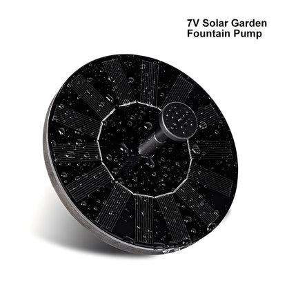 Floating Solar Fountain Pump with Multiple Spray Heads for Birdbaths and Ponds