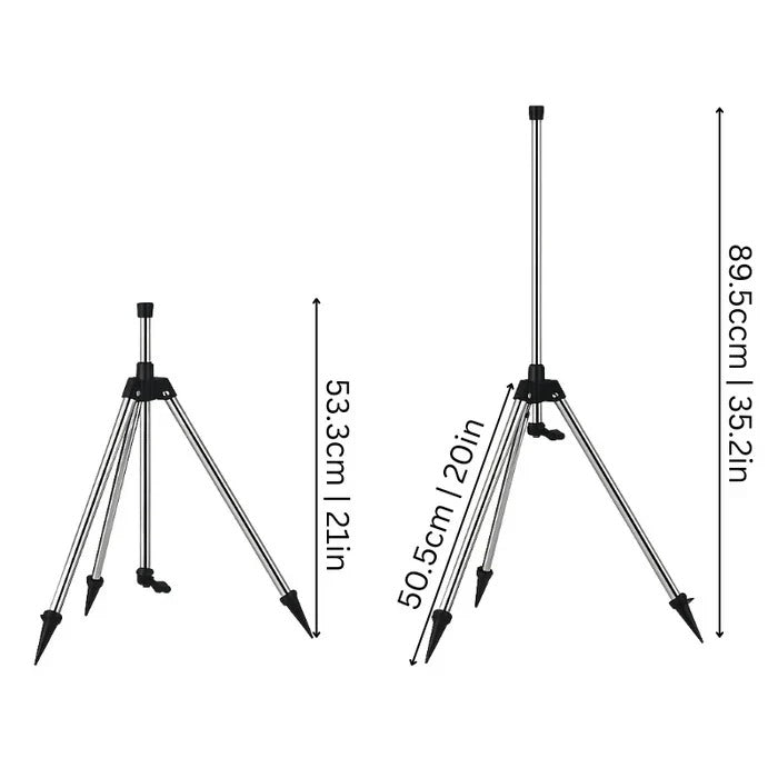 Adjustable Tripod Sprinkler with Rotating Head for Yard Watering