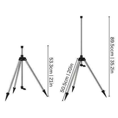 Adjustable Tripod Sprinkler with Rotating Head for Yard Watering