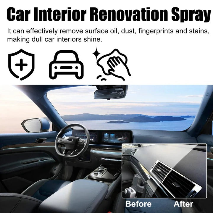 Car Interior Surface Cleaner Spray, Set of 3