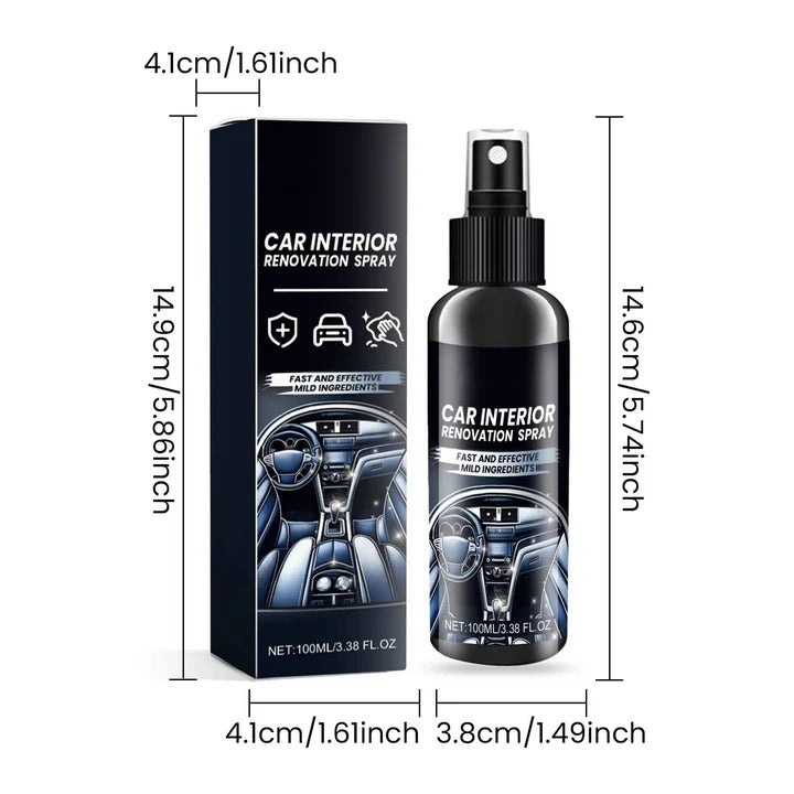 Car Interior Surface Cleaner Spray, Set of 3