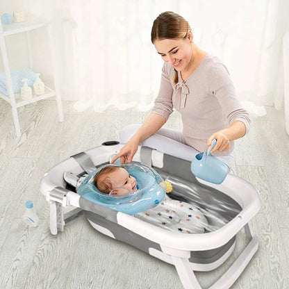Foldable Infant Bathing Tub with Temperature Indicator