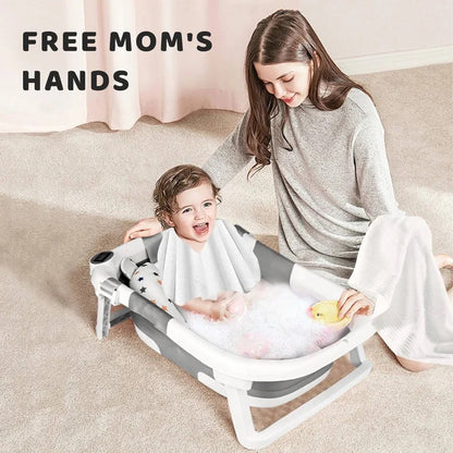Foldable Infant Bathing Tub with Temperature Indicator