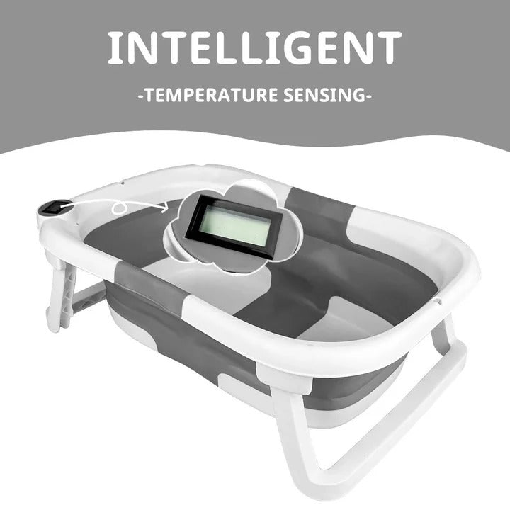 Foldable Infant Bathing Tub with Temperature Indicator