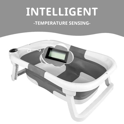 Foldable Infant Bathing Tub with Temperature Indicator