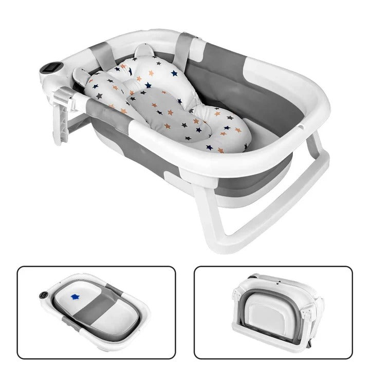 Foldable Infant Bathing Tub with Temperature Indicator