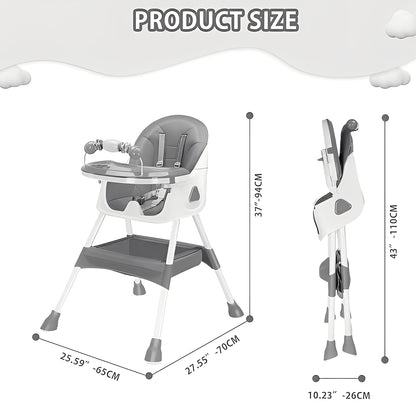 Foldable Baby Chair with Stainless Steel Frame