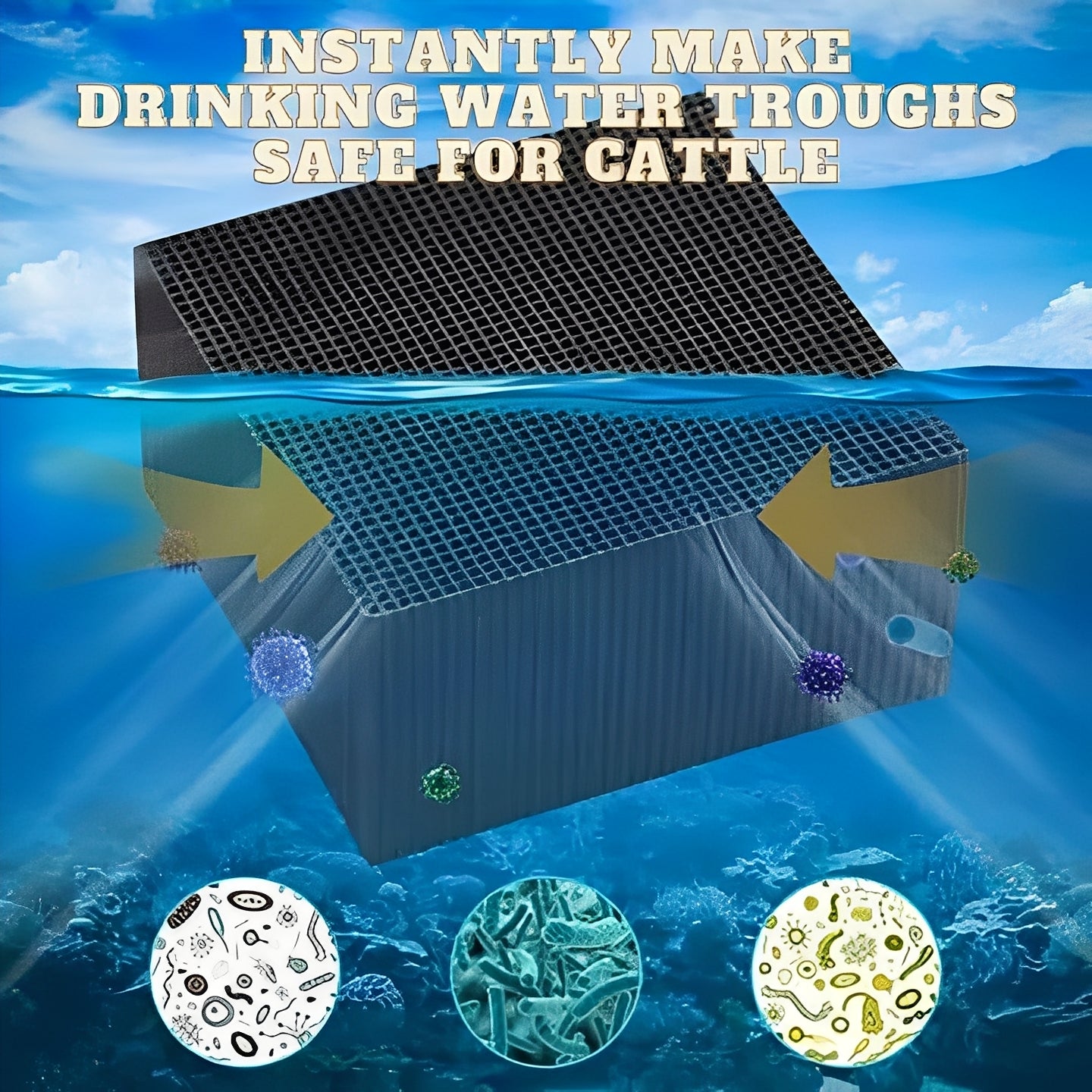 Activated Carbon Water Cube for Aquariums and Livestock Troughs