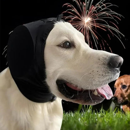 Dog Ear Muffs Hoodie, Adjustable Pet Head Wrap