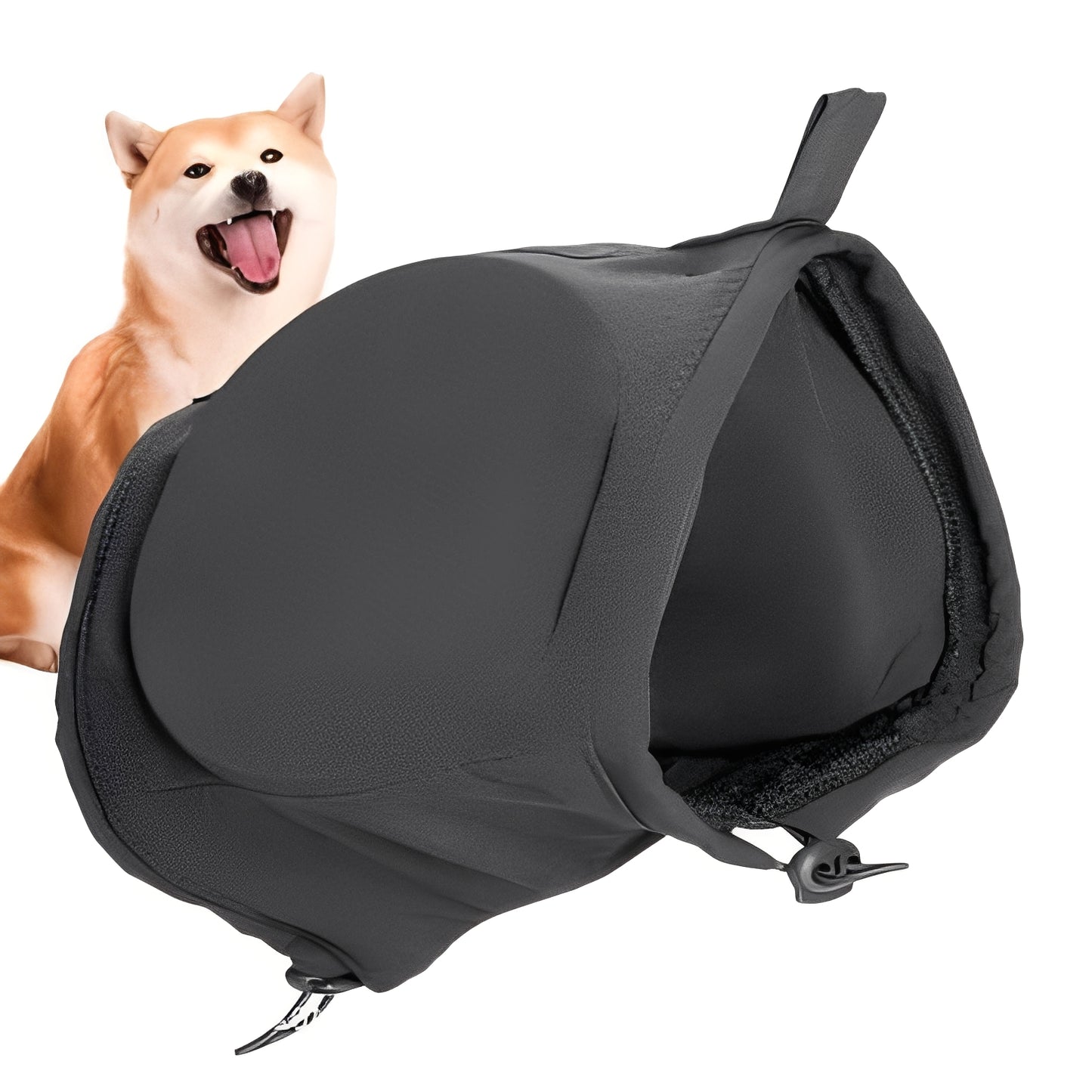 Dog Ear Muffs Hoodie, Adjustable Pet Head Wrap