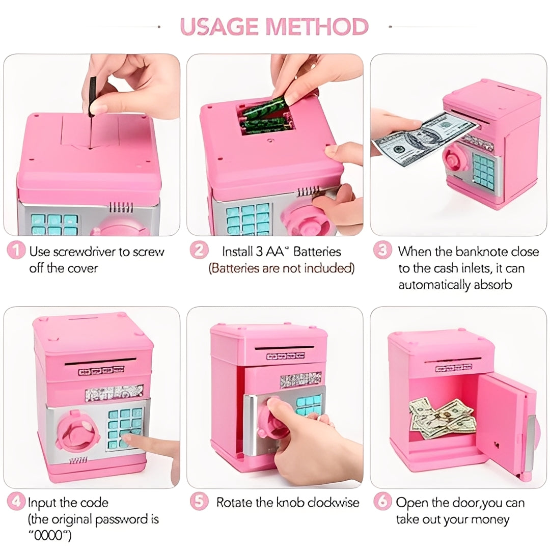 Kids Electronic Piggy Bank with Password Lock and Coin Slot
