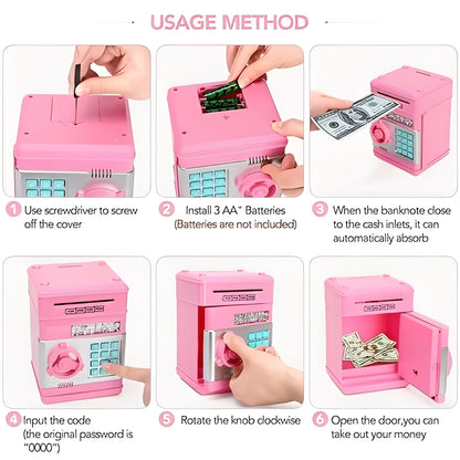 Kids Electronic Piggy Bank with Password Lock and Coin Slot