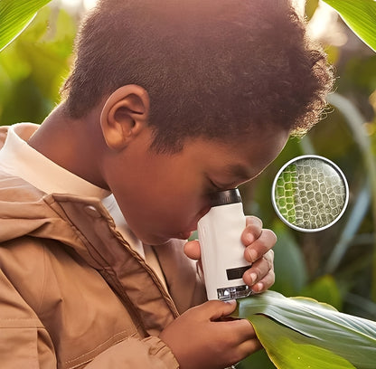 Portable Mini Microscope for Kids with LED and Zoom Range