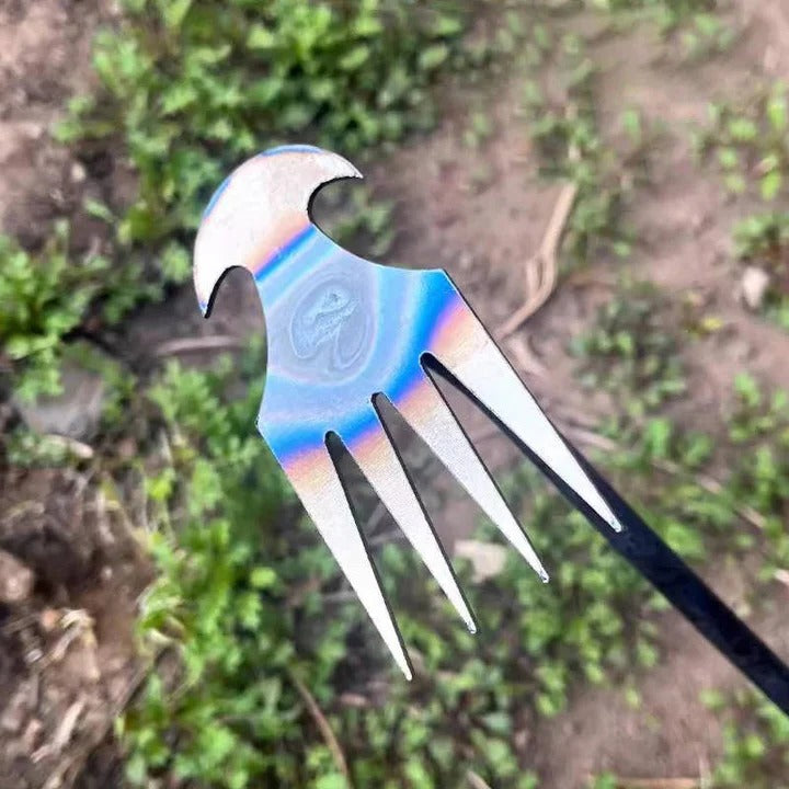 Hand Weeding Tool Remover with Four Steel Teeth for Lawn Care