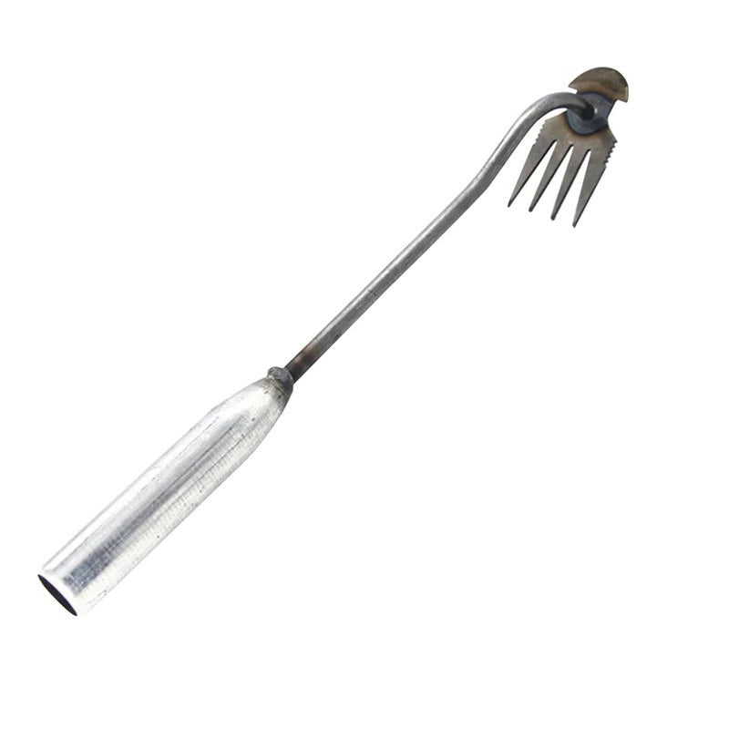 Hand Weeding Tool Remover with Four Steel Teeth for Lawn Care