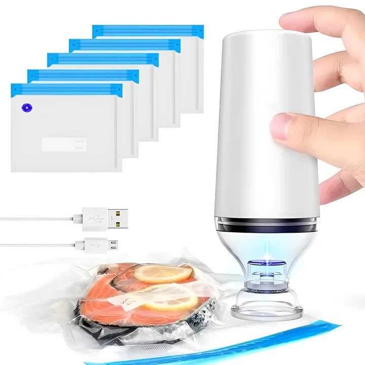 Rechargeable Portable Vacuum Sealer for Food Storage Tasks