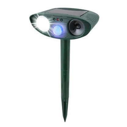 Solar Ultrasonic Rabbit Deterrent Device with Motion Sensor Lights