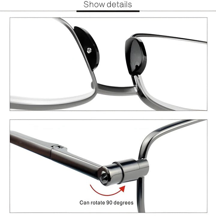 Folding Close Work Eyewear with Stainless Steel Frame