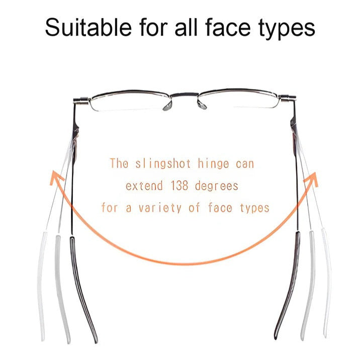 Folding Close Work Eyewear with Stainless Steel Frame